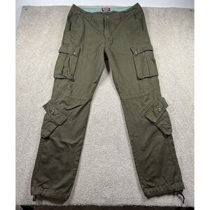 Matchstick Paratrooper Cargo Pants Men's 38x32‎ Olive Green Drawstring Tactical